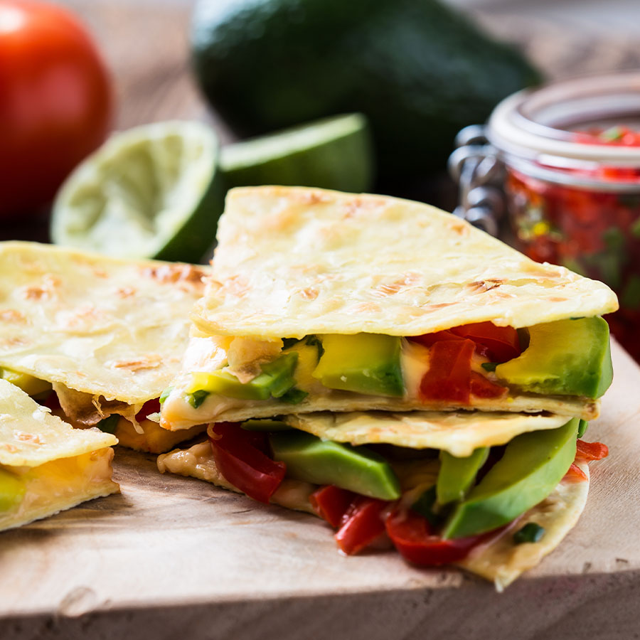 Quesadilla de Aguacate y Verduras