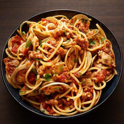 Spaghetti con Chorizo y Salsa Casera Herdez